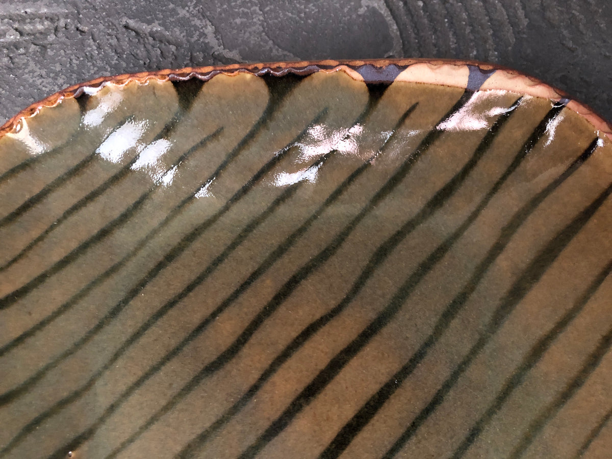 生畑皿山窯【京都】前野直史 スリップウェア長方皿大C – UTSUWA HIYORI