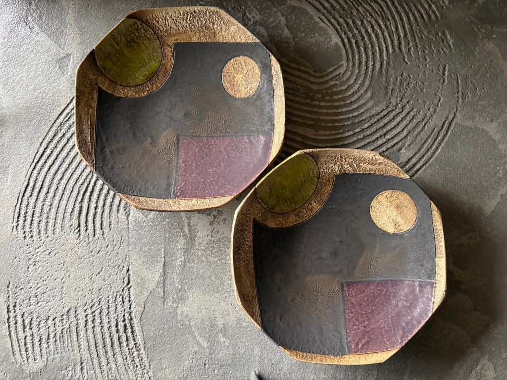 koo pottery【沖縄】仲田雅也　8角8寸皿8