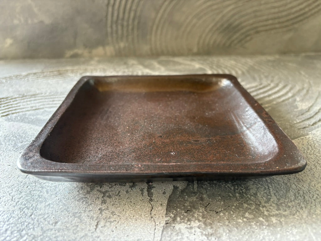 野はら屋【鹿児島】佐々木かおり　黒釉角皿4