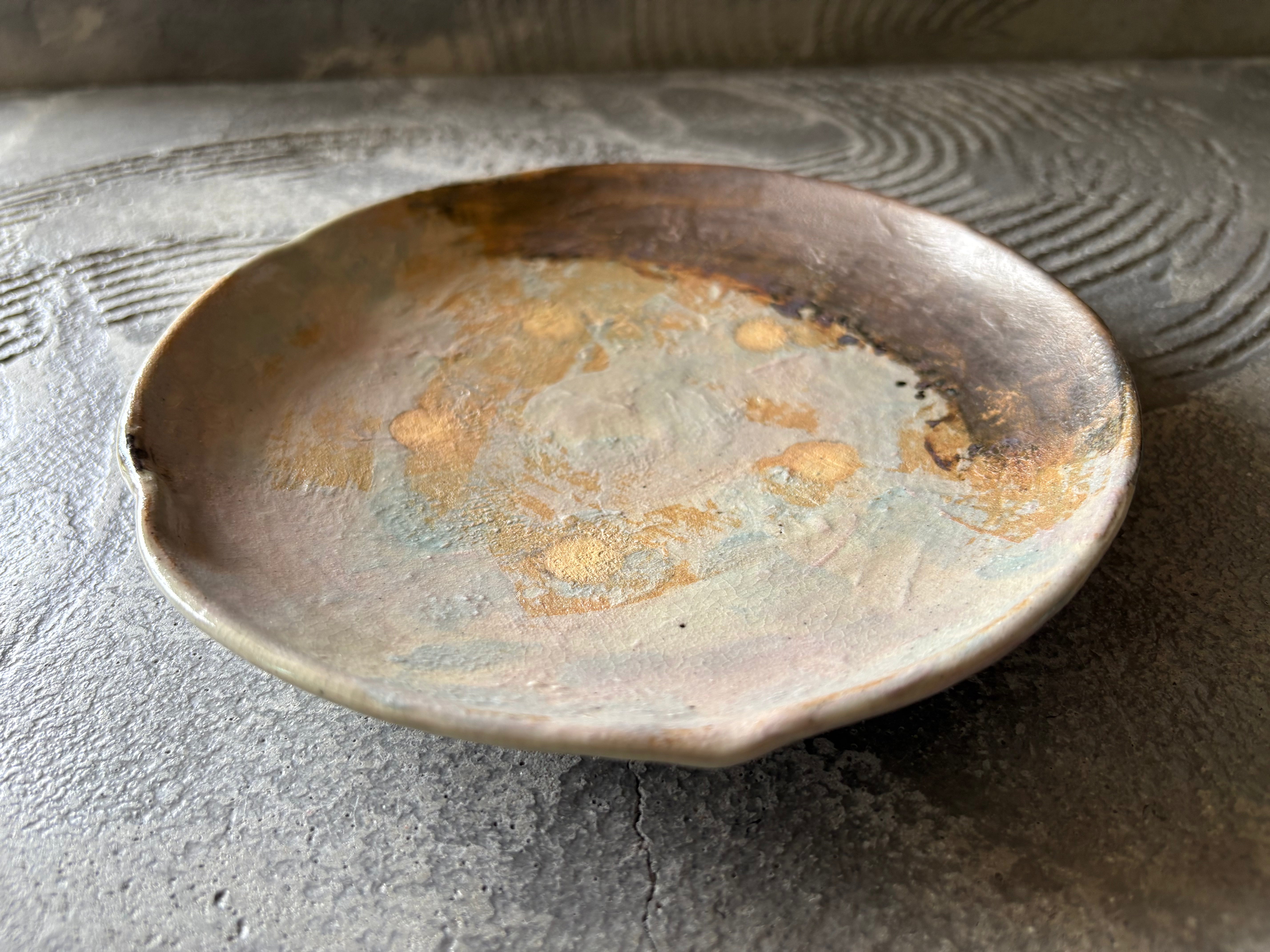 【沖縄】屋良若菜　19cm 皿　17