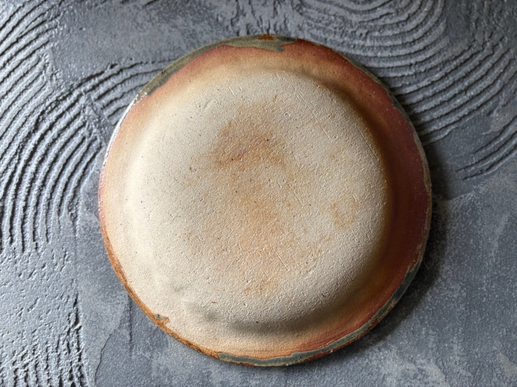 生畑皿山窯【京都】前野直史　スリップウエア　呉須　25cm リム皿4