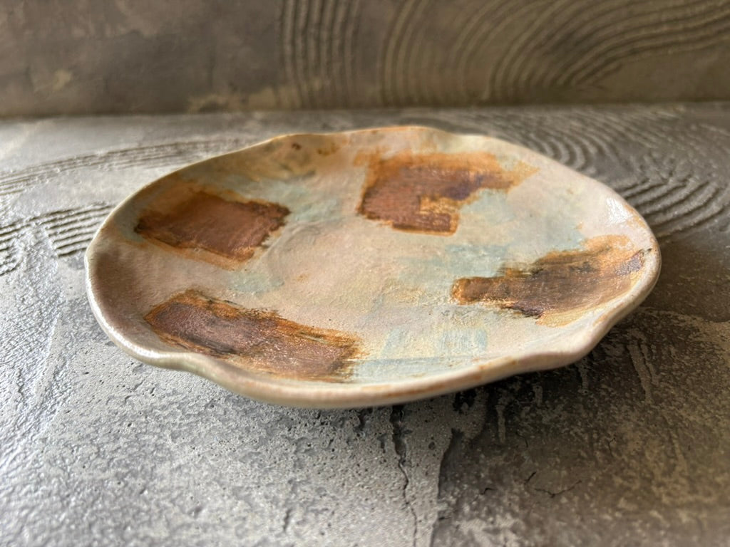 【沖縄】屋良若菜　19cm 皿　19