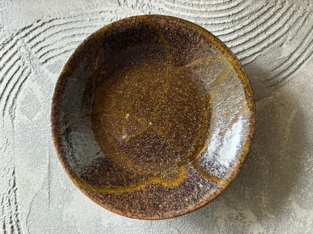 野はら屋【鹿児島】佐々木かおり　7寸皿 流し14