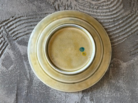 【京都】ヤマカワ　ミユキ　　6寸リム皿　色絵連珠紋　27