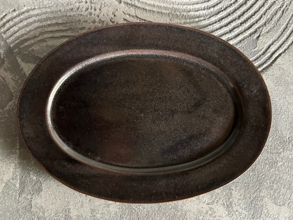 【栃木】今井　律湖　オーバル　リムプレート皿7