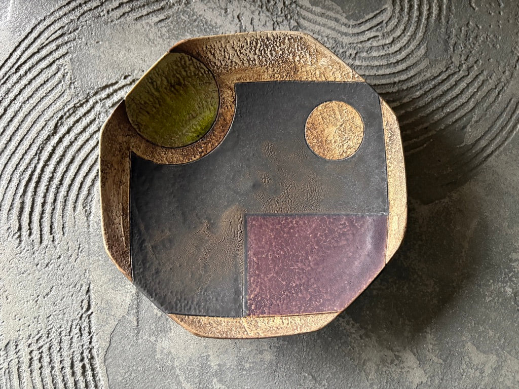 koo pottery【沖縄】仲田雅也　8角8寸皿8