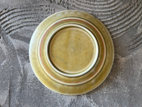 【京都】ヤマカワ　ミユキ　　6寸リム皿　呉須赤絵唐草紋　32