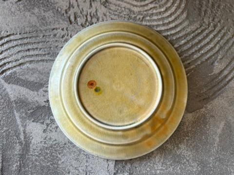 【京都】ヤマカワ　ミユキ　　6寸リム皿　色絵連珠紋　30