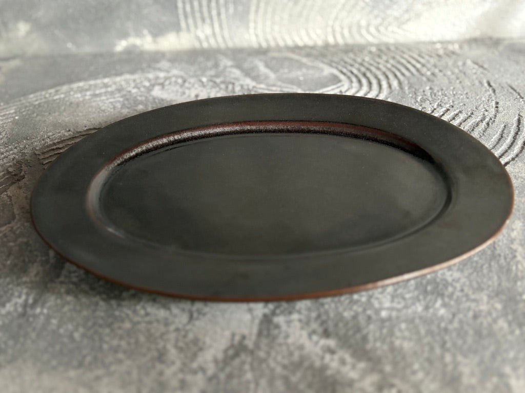 【栃木】今井　律湖　オーバル　リムプレート皿7