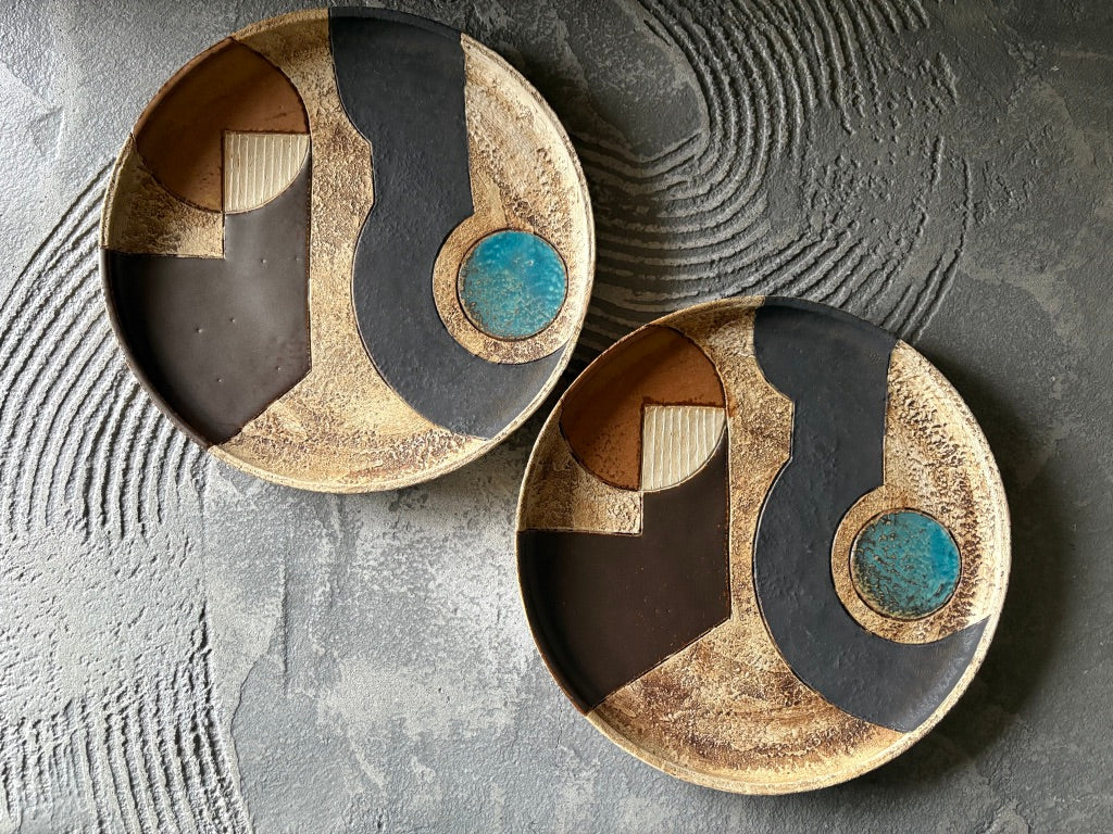 koo pottery【沖縄】仲田雅也　8寸プレート皿1