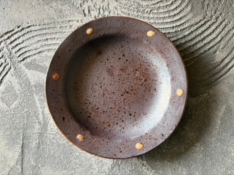 生畑皿山窯【京都】前野直史 　　スリップウエア　19cmリム皿 　36