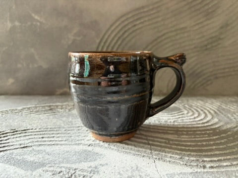 和食器　備前焼　古備前　波千鳥文　手塩皿　五客　C　R8360 Japan Pottery Net / 備前焼
