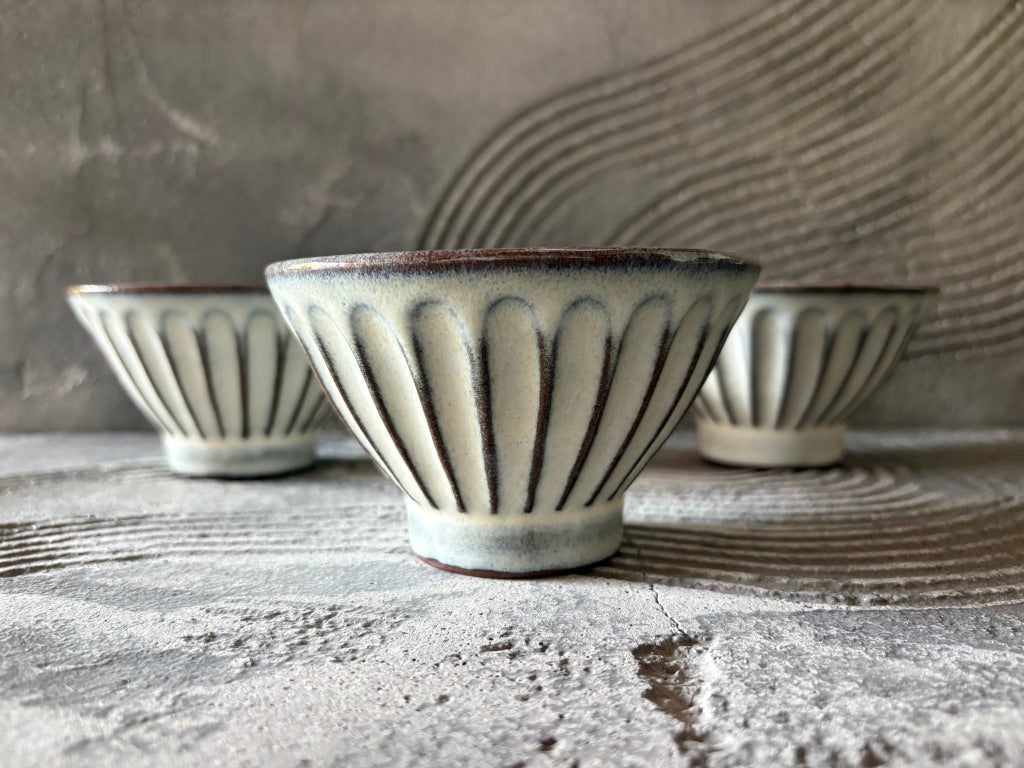やすとし窯【兵庫】坂西康俊　鎬　　お茶碗46