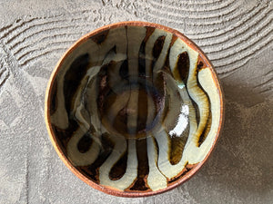 生畑皿山窯【京都】前野直史　スリップウエア 呉須 深鉢 16cm16