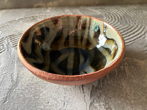 生畑皿山窯【京都】前野直史　スリップウエア 呉須 深鉢 16cm16