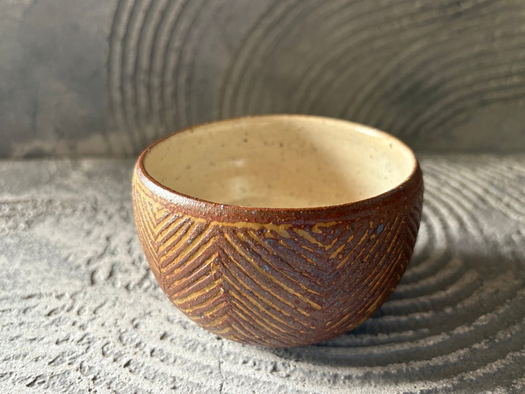 羅以音窯【福岡】江口誠基　香澄　アフリカ彫刻　丸鉢15