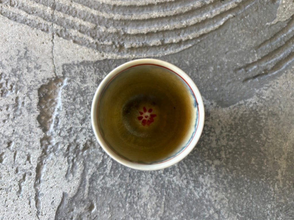 【京都】ヤマカワ　ミユキ　　酒盃　色絵ジャワの鳥　3