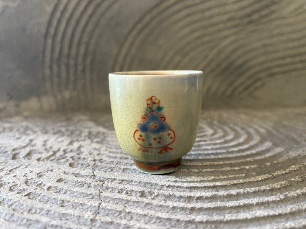【京都】ヤマカワ　ミユキ　　酒盃　色絵ジャワの鳥　3