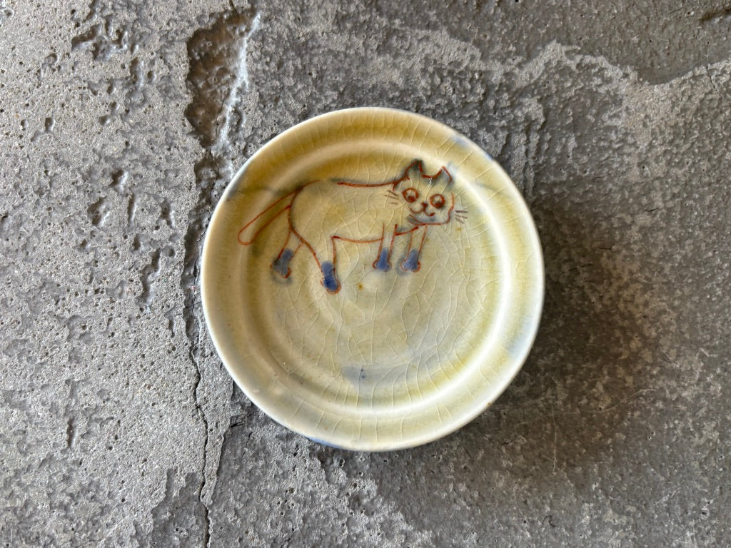 【京都】ヤマカワ　ミユキ　　豆皿　ねこいろいろ　56