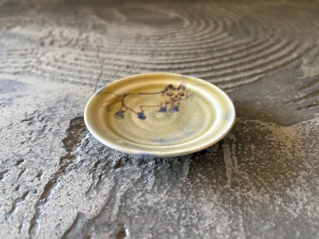 【京都】ヤマカワ　ミユキ　　豆皿　ねこいろいろ　56