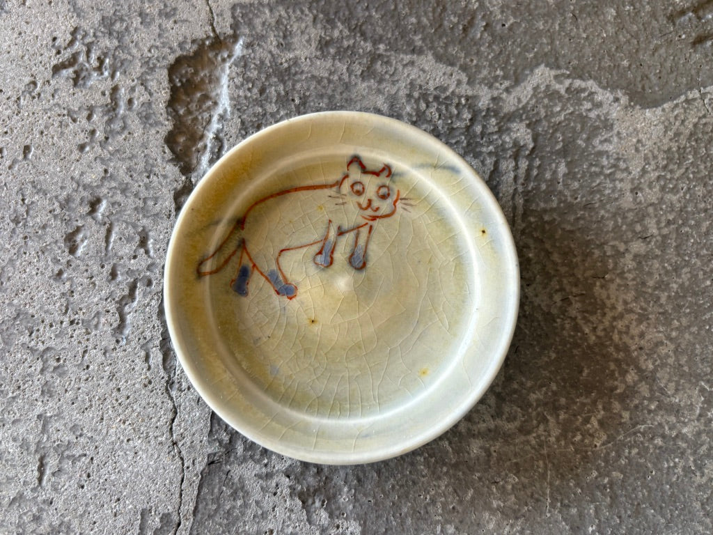 【京都】ヤマカワ　ミユキ　　豆皿　ねこいろいろ　57