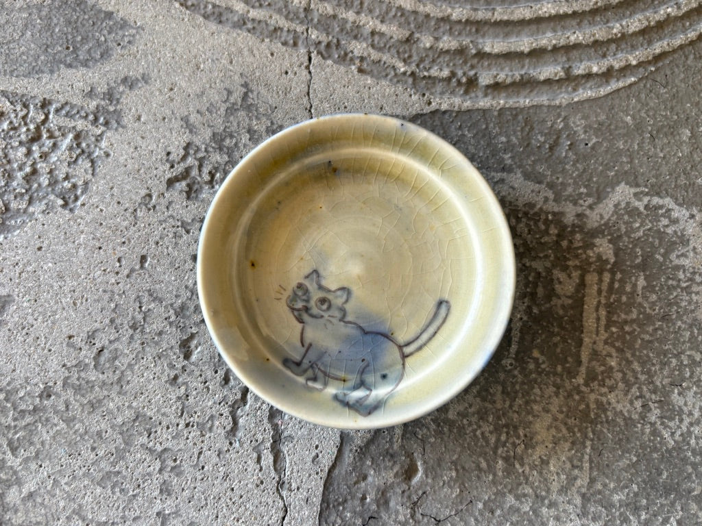 【京都】ヤマカワ　ミユキ　　豆皿　ねこいろいろ　59