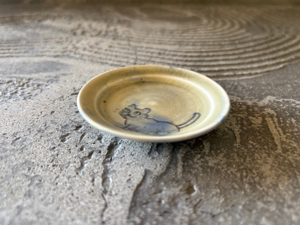 【京都】ヤマカワ　ミユキ　　豆皿　ねこいろいろ　59