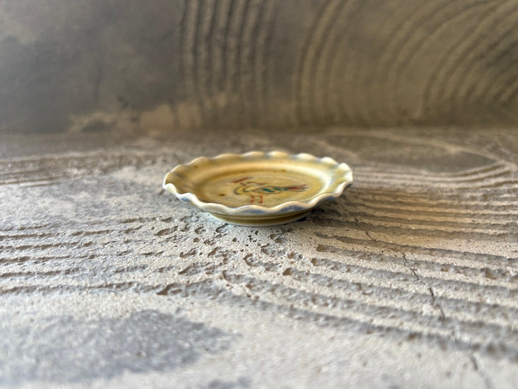 【京都】ヤマカワ　ミユキ　　ひらひら豆皿　鴨川の鷲　42