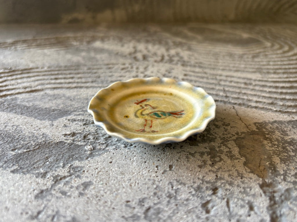 【京都】ヤマカワ　ミユキ　　ひらひら豆皿　鴨川の鷲　42