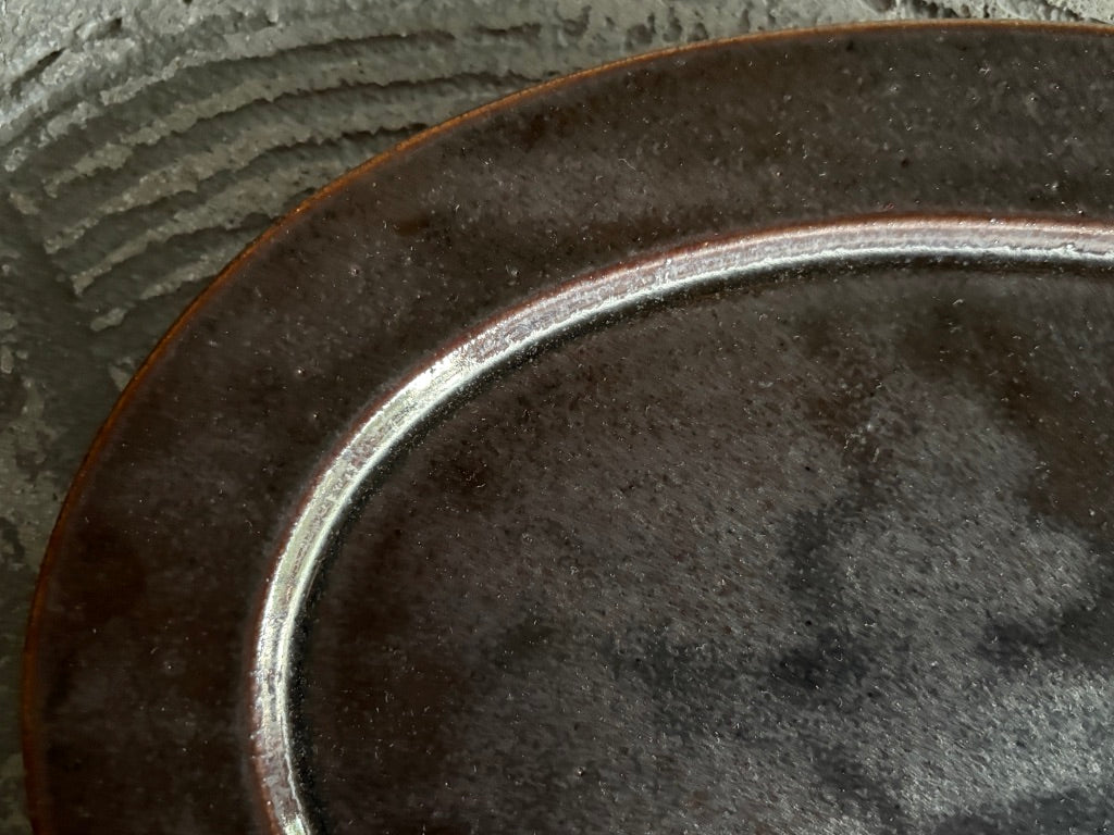 【栃木】今井　律湖　オーバル　リムプレート皿6