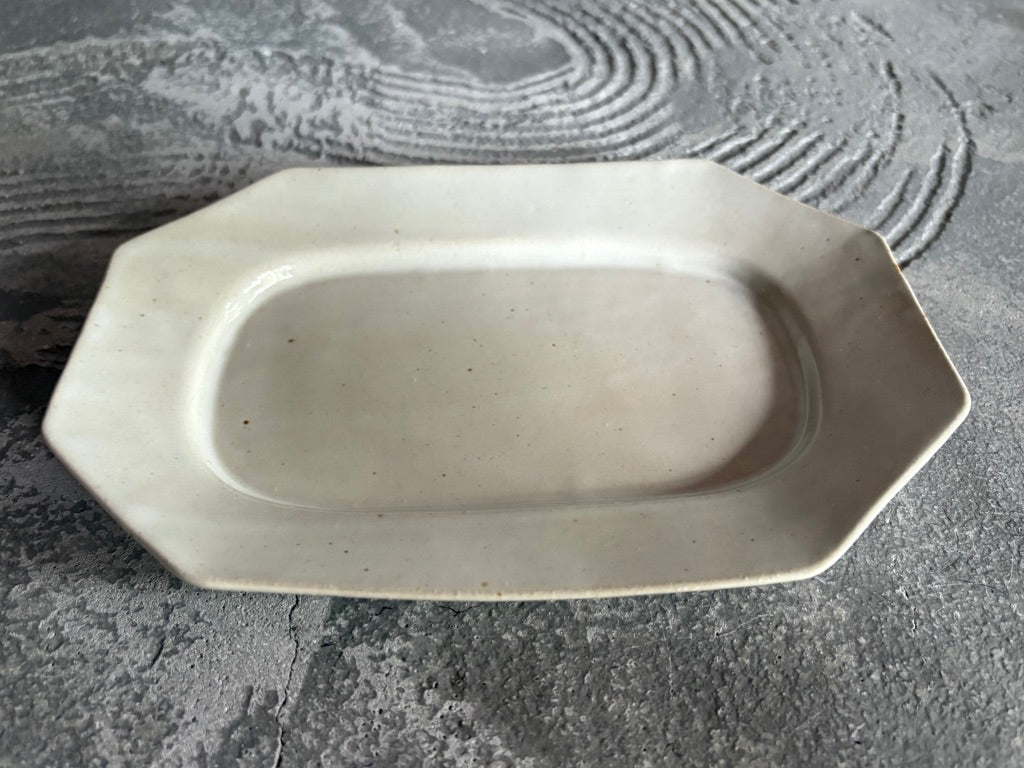 【栃木】今井　律湖　8角リムプレート皿12