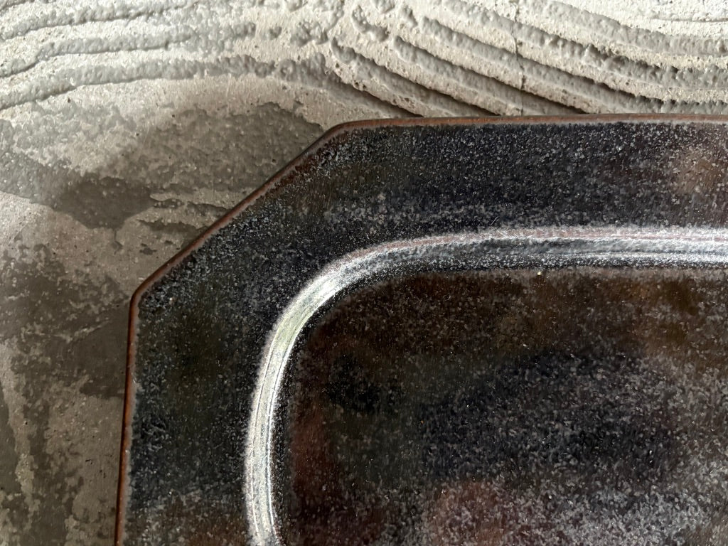 【栃木】今井　律湖　8角リムプレート皿11