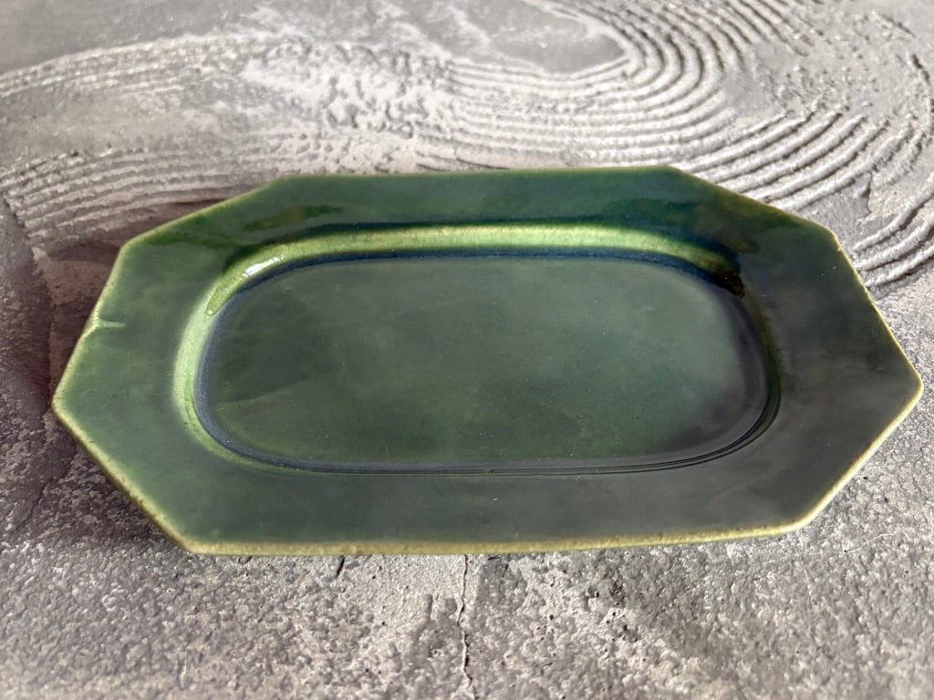 【栃木】今井　律湖　8角リムプレート皿10