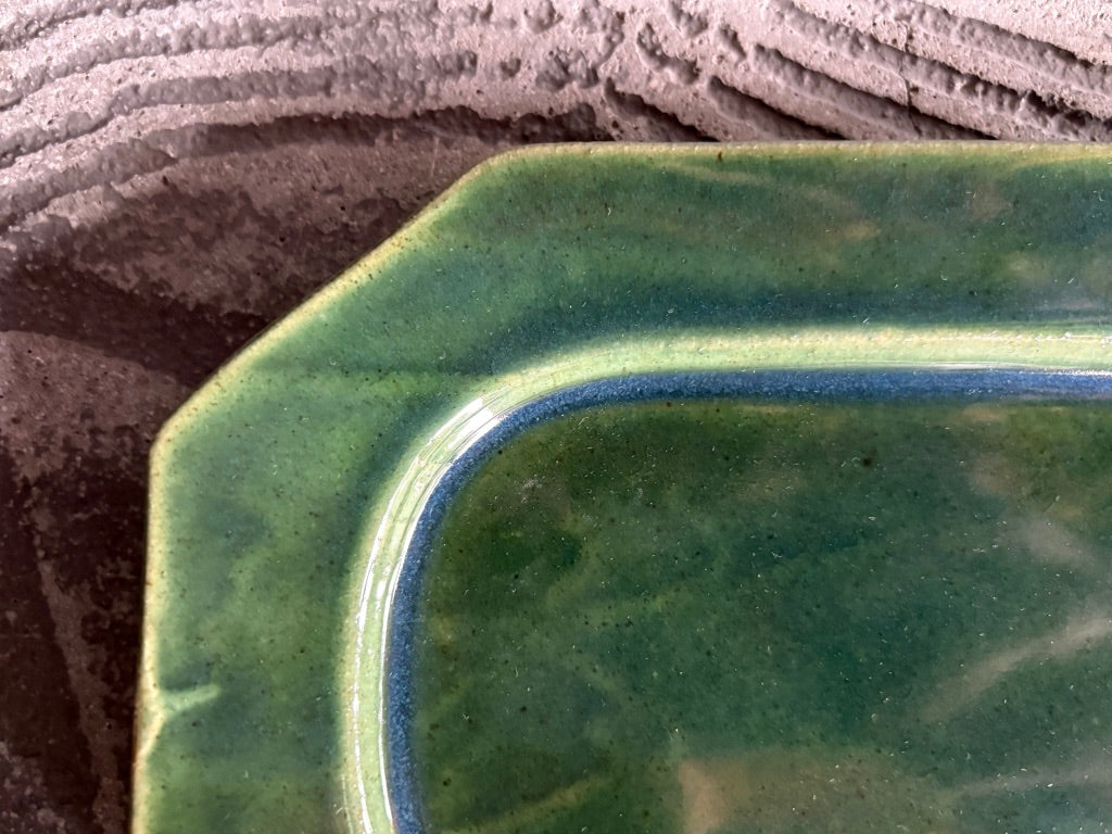 【栃木】今井　律湖　8角リムプレート皿10