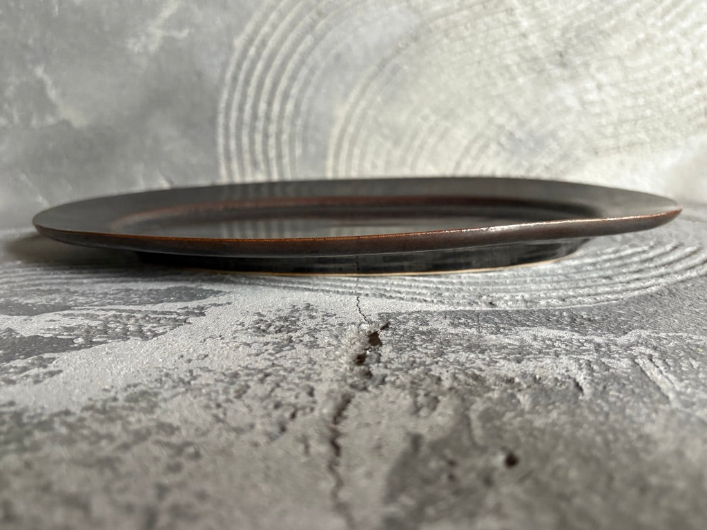 【栃木】今井　律湖　オーバル　リムプレート皿7