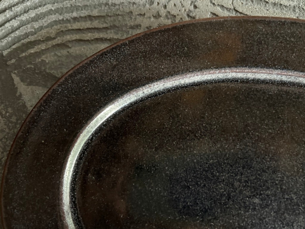 【栃木】今井　律湖　オーバル　リムプレート皿7