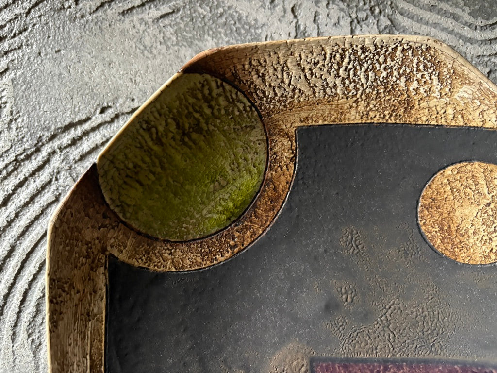 koo pottery【沖縄】仲田雅也　8角8寸皿8