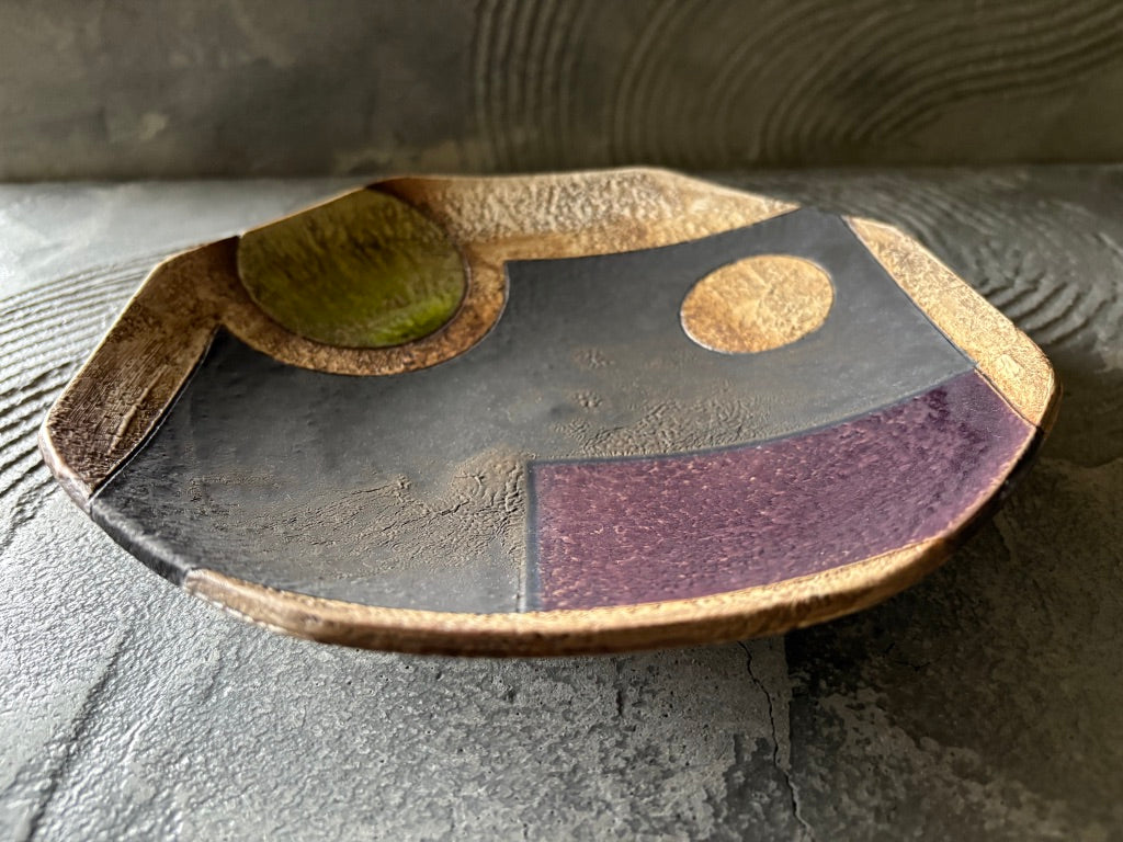 koo pottery【沖縄】仲田雅也　8角8寸皿8