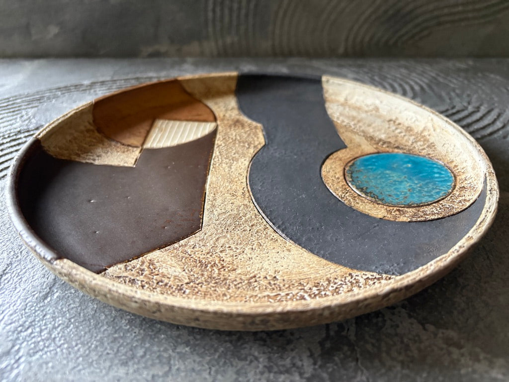 koo pottery【沖縄】仲田雅也　8寸プレート皿1