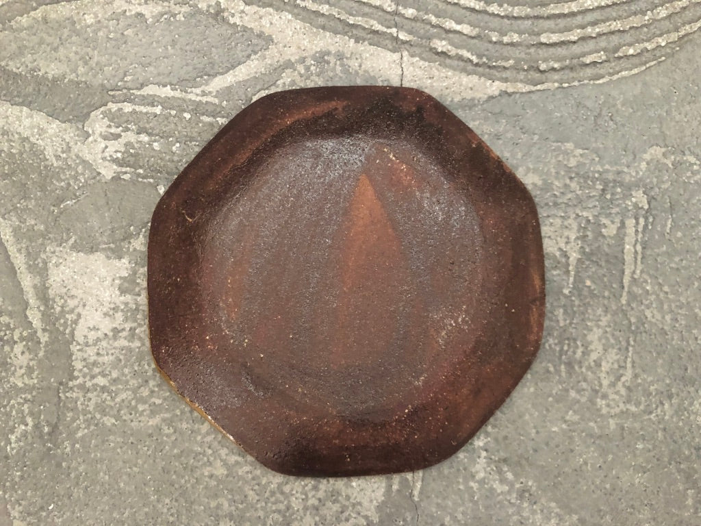 沙器窯【長崎】柳瀬俊一郎　スリップウエア　8角小皿43