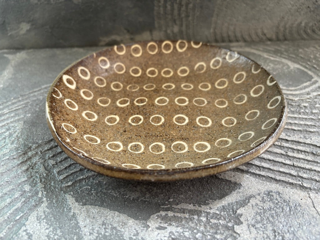juro pottery【静岡】齊藤十郎　象嵌　6寸皿　J52
