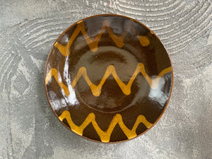 juro pottery【静岡】齊藤十郎　スリップウェア　6寸皿　J34