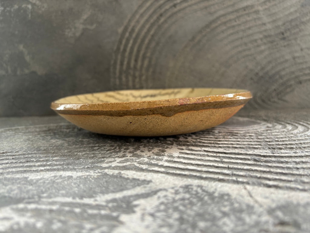 juro pottery【静岡】齊藤十郎　スリップウェア　6寸皿　J33