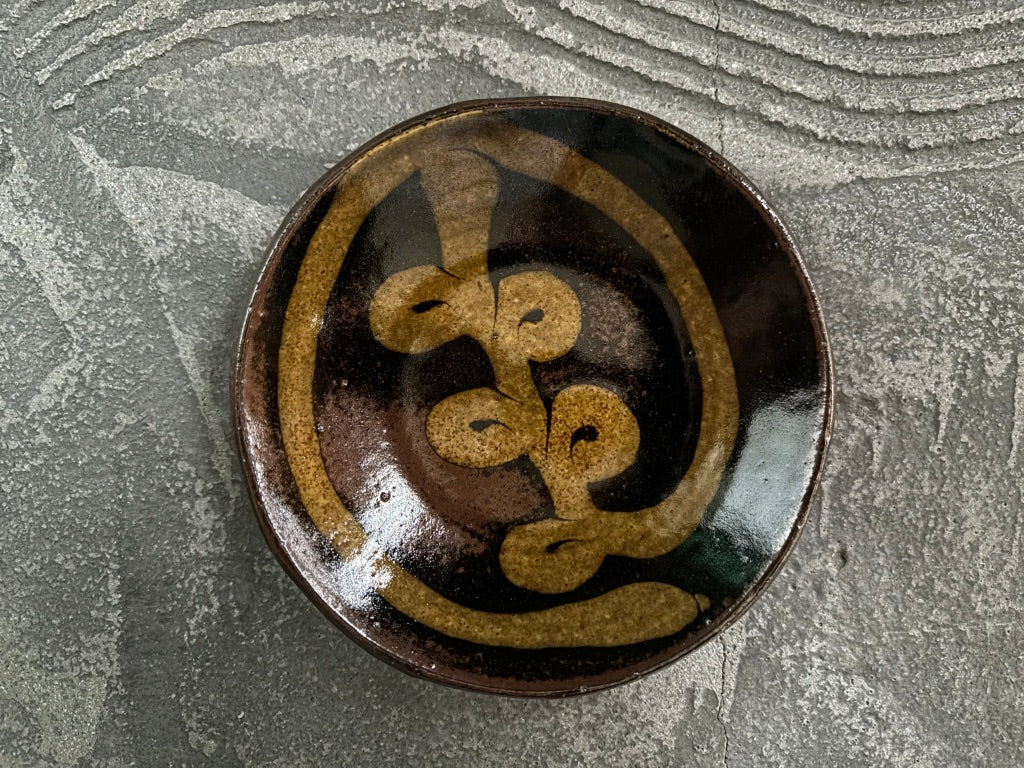 juro pottery【静岡】齊藤十郎　スリップウェア　4寸皿13
