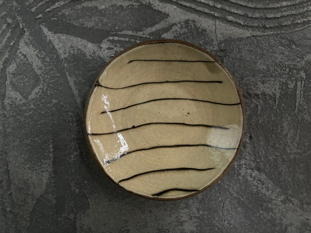 juro pottery【静岡】齊藤十郎　スリップウェア　4寸皿6