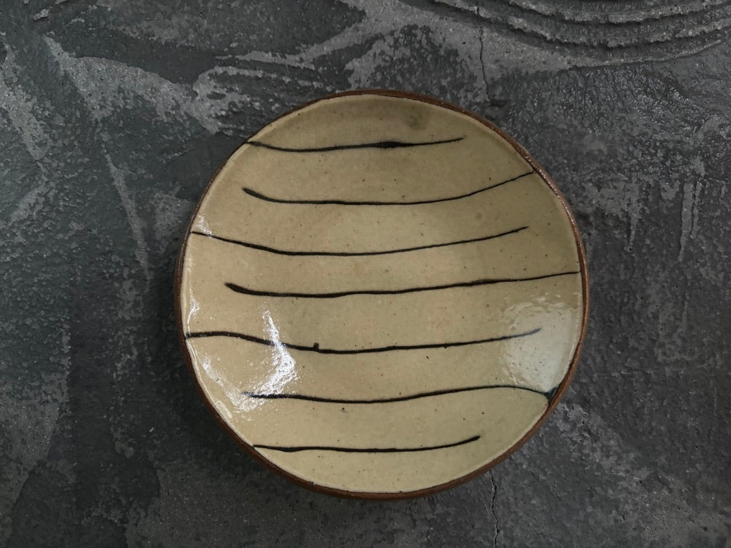 juro pottery【静岡】齊藤十郎　スリップウェア　4寸皿2