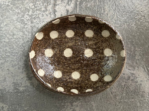 juro pottery【静岡】齊藤十郎　象嵌　楕円豆皿31