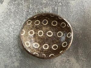 juro pottery【静岡】齊藤十郎　象嵌　楕円豆皿28