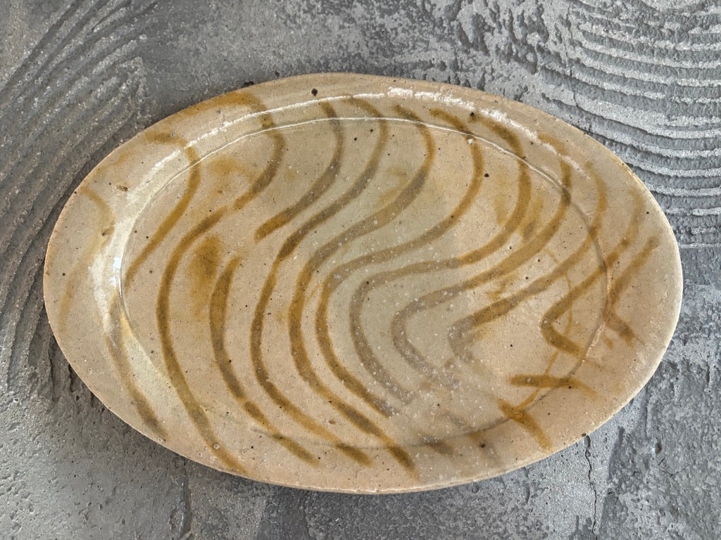 用窯【熊本】北川麦彦　オーバル皿大45