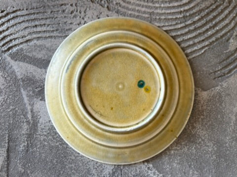 【京都】ヤマカワ　ミユキ　　6寸リム皿　色絵連珠紋　28